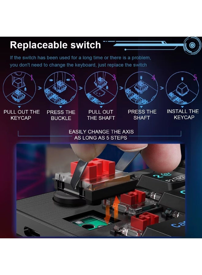 تفاصيل مفاتيح كيبورد Redragon K653