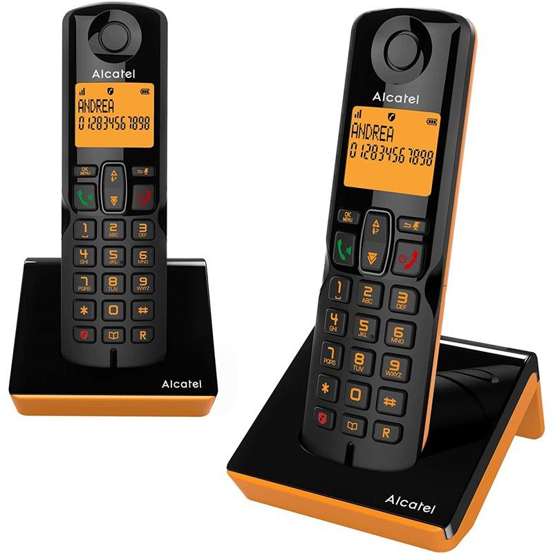 Alcatel S250 Cordless Telephone (Black - Orange)