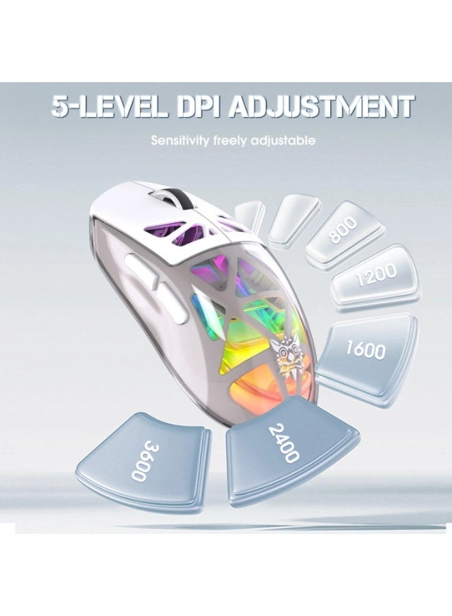 CW930 RGB Tri-Mode Wireless Gaming Mouse,Dynamic RGB Lighting Effects