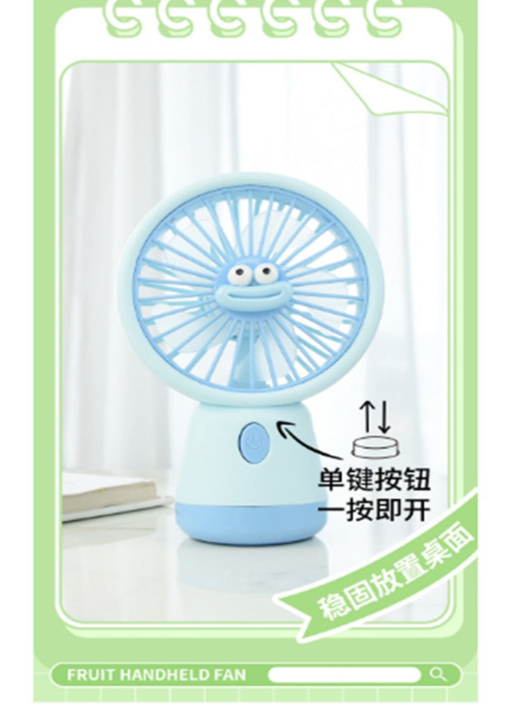 Portable Mini Fan USB Rechargeable Cute 1.5W Small Electric Fan For School ( Yellow )