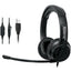 هيدسيت JeDEL HS-100 سلك USB عزل ضوضاء تحكم صوت أسود