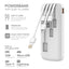 VIDVIE Power bank 4 in 1-10,000 mAh 10W - 4 Built in cables (USB, Lighting, Type C, Micro) Digital Screen, For iPhone & Android Phones