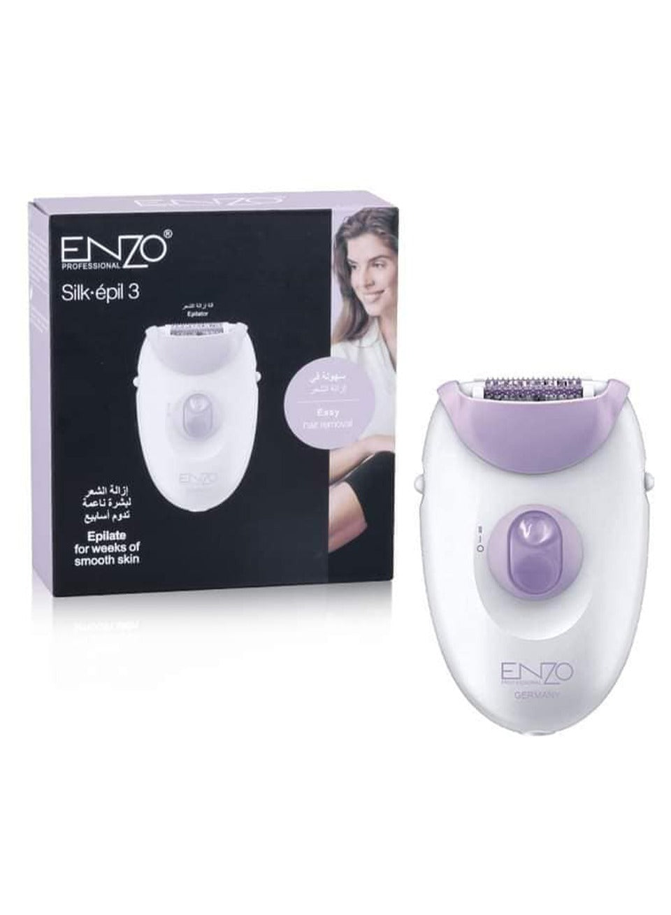 ENZO Painless hair removal in different parts of the body and face and eyebrow trimming is easy to use at home for women. Designed for comfort and ease of use, model EN-3390