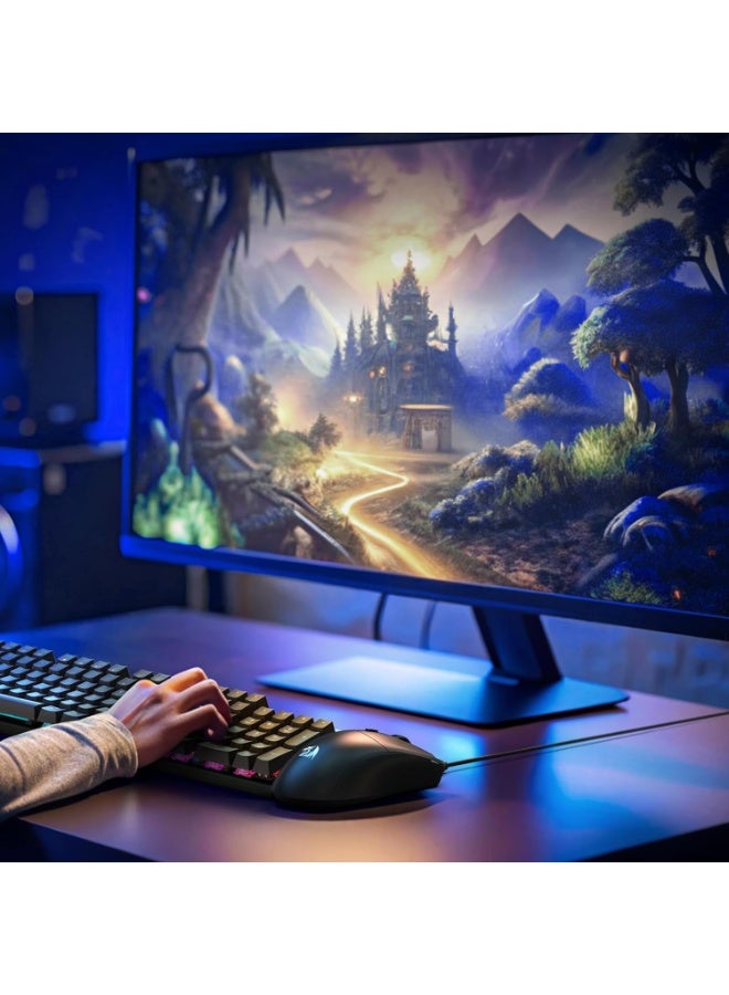 ماوس جيمنج Redragon M815 خفيف 44g بدقة 26000 DPI أسود