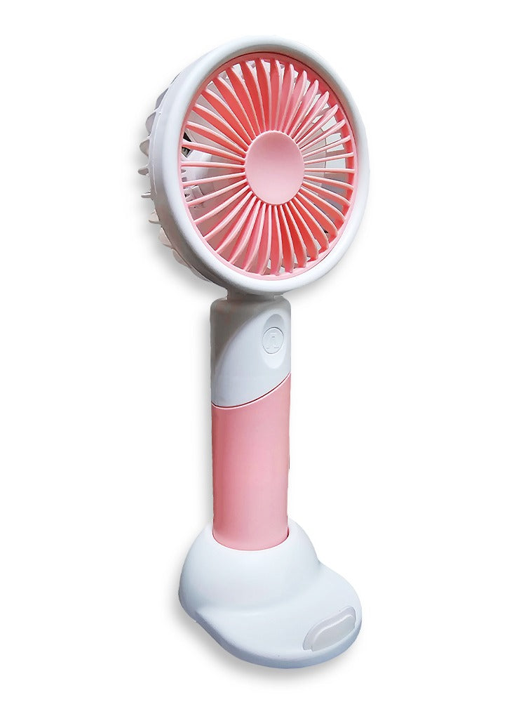 Portable Mini Fan USB Rechargeable Cute 2.5W Small Electric Fan For School ( Pink )