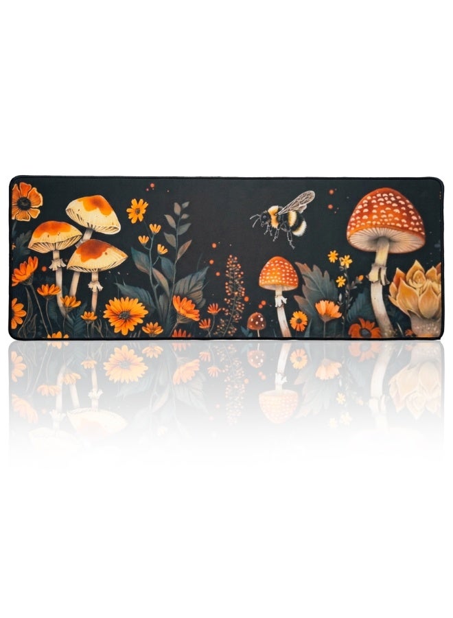 Large gaming mouse pad, 70 x 30 cm, mushroom-shaped design, waterproof surface and durable design, suitable for use on t