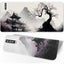 Japanes Watercolor Cherry Blossom Extended Gaming Mouse Pad with Stitched Edges 70×30cm XL Desk Mat for Gaming, Office, 