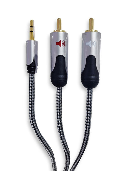 cable Premium 3.5MM - 2RCA cable 1M connects any device with a headphone output to a Hi-Fi or amplifier