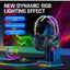 X22 RGB Gaming Headphones, Over-Ear Headset with Microphone, Noise Reduction, Volume Control, LED Light, Durable & Comfo