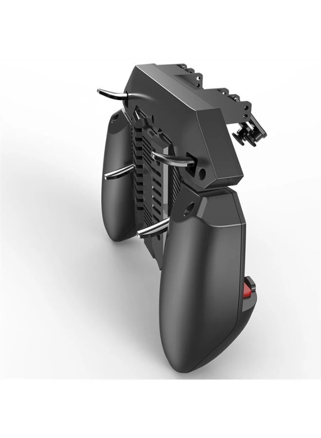 Mobile Gaming Controller With Cooling Fan, 6 Finger Trigger Design, Rechargeable 1200mAh Battery, Ergonomic Phone Gamepa