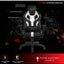 كرسي جيمنج REDRAGON C502 إرجونومي وسادة رأس وظهر أسود أبيض