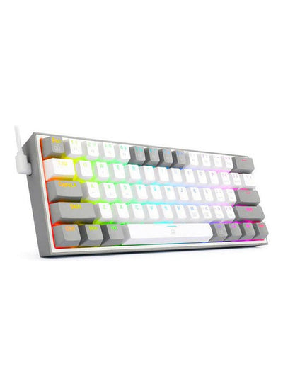 كيبورد جيمنج Redragon K616-RGB Fizz Pro ميكانيكال 60% أبيض ورمادي