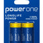 بطارية Power One LONGLIFE C قلوية قوة أعلى 50% أزرق
