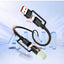 65W Fast Charging Power Delivery Cable With USB-A And USB-C To USB-C Connectors LED Indicator High-Speed Data Transfer B