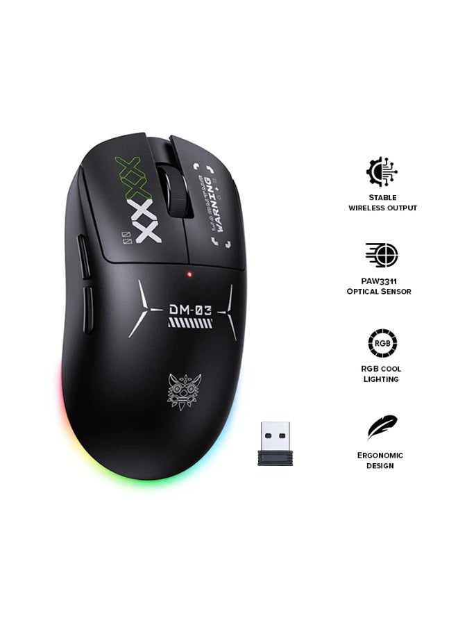 Professional Tri-Mode Wireless Gaming Mouse, High-Precision RGB Gaming Mouse with Bluetooth, 2.4GHz Wireless & Wired Con