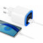 CH-221 Dual USB Wall Charger – DC 5V/2.4A Fast Charging,Type-C Cable, EU Plug, Intelligent Safety Protection, Compact Tr