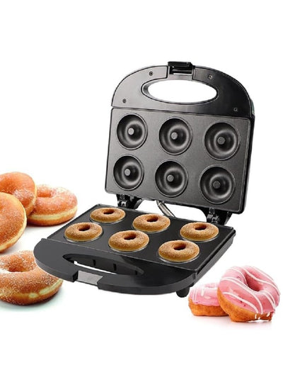 JAMAKY Italy Donut maker with Italian technology, 1000 watt device designed for home use with fixed donut plates, non-stick color, white, model JMK 2008