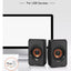 Kisonli Wired Multimedia Speaker for PC and Laptop – 3W / 2.0 Channel | Black KS-04