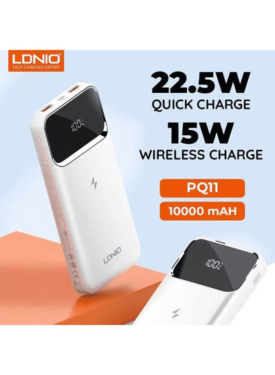 PQ12 10000mAh Magnetic Wireless Power Bank with 15W Wireless Charging, 22.5W Fast Charging Portable Battery Pack, USB-C 