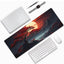 Darkness Red Moon Desk Mat Japanese Mouse Pad, Large Japanese Desk Mat, XL Anime Gaming Keyboard Mat, Non-Slip Rubber Ba