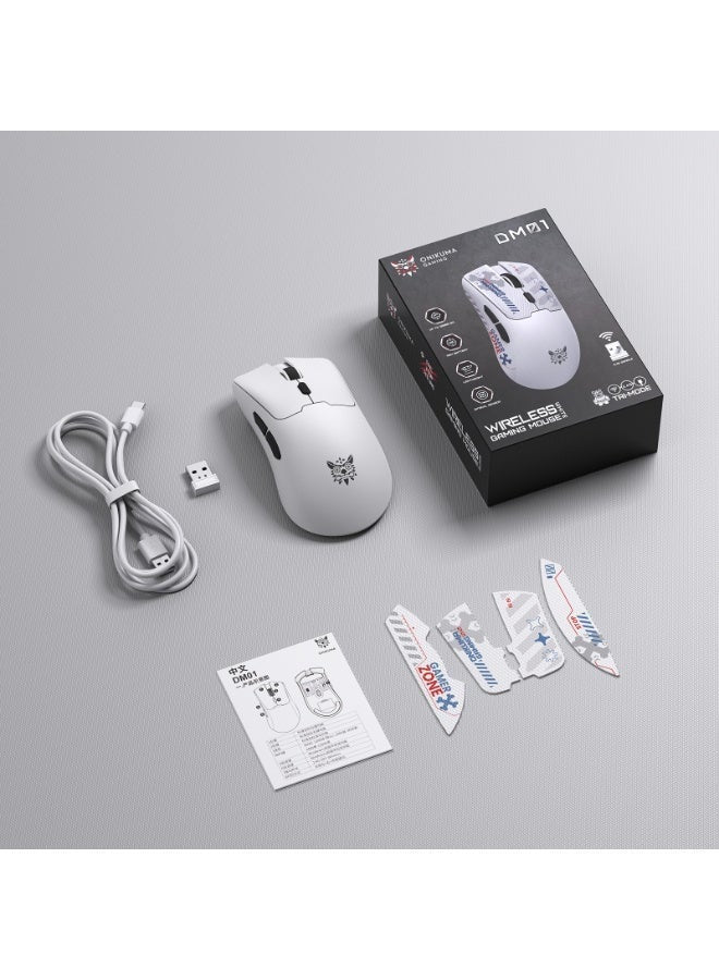 DM01 Tri-Mode Wireless Gaming Mouse with 12800 DPI, 50H Battery Life, 1000Hz Polling Rate, 2.4GHz Wireless, Bluetooth an