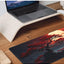 Darkness Red Moon Desk Mat Japanese Mouse Pad, Large Japanese Desk Mat, XL Anime Gaming Keyboard Mat, Non-Slip Rubber Ba