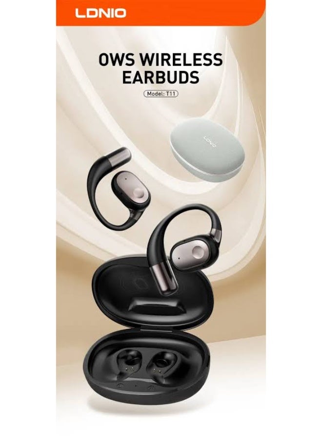 Wireless Bluetooth 5.4 Over-Ear Earbuds with 450mAh Charging Case, Low Latency Gaming Headphones, HD Stereo Sound, Noise