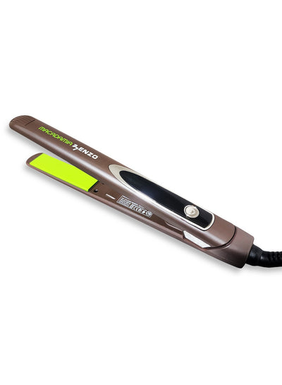 ENZO Professional hair straightener For Very Curly Or Frizzy Hair , With 2 Oil Treatment - Heating at 985F Per Minute EN-3991S