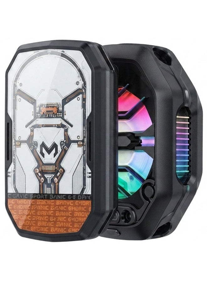 CX14 Magnetic Phone Cooler with Rechargeable Battery – Semiconductor Mobile Cooling Fan, 2-in-1 Magnetic & Clip-On Ice C