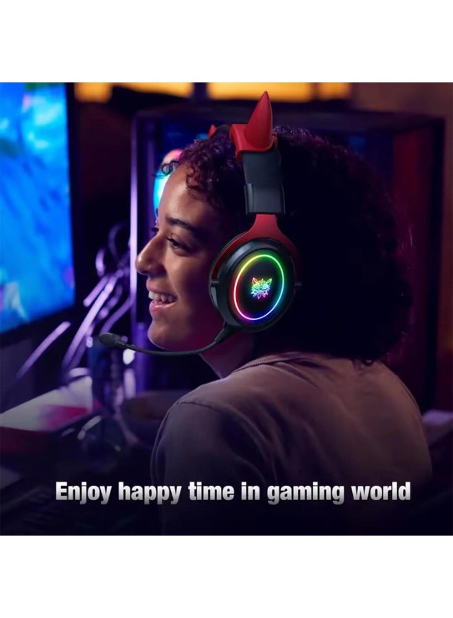 Wired Professional Gaming Headset X10 RGB with Noise Cancelling Microphone, Over-Ear Fabric Cushions, Clear Sound Perfor