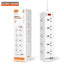 SC10610C Universal Power Strip with 10 AC Outlets & 6 USB Ports (33W PD + QC3.0), 2500W Surge Protection Extension Socke