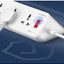 SC10610C Universal Power Strip with 10 AC Outlets & 6 USB Ports (33W PD + QC3.0), 2500W Surge Protection Extension Socke