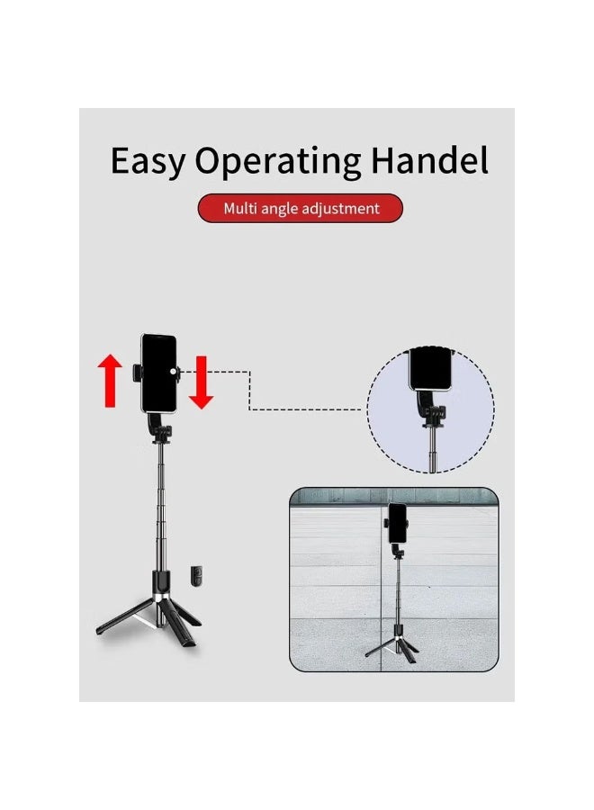 KT-219 Mini Tripod & Selfie Stick, Lightweight Portable Design, Extendable Legs, 360° Rotatable Mount, Stable Support fo