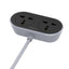 SC2018 Universal Extension Power Socket 2 Outlet , 10A 2500W Heavy Duty Power Strip with 5M Cable, US/EU/UK Plug Support