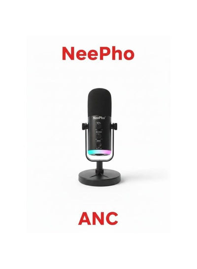 Wireless Microphone with ANC Noise Reduction – Portable Clip-On Mic for Podcast, YouTube, Vlogging & Content Creation