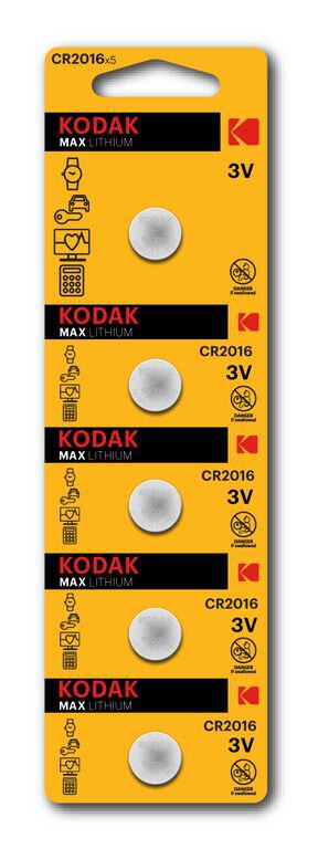 Kodak Max Lithium Cr 2016 Battaries