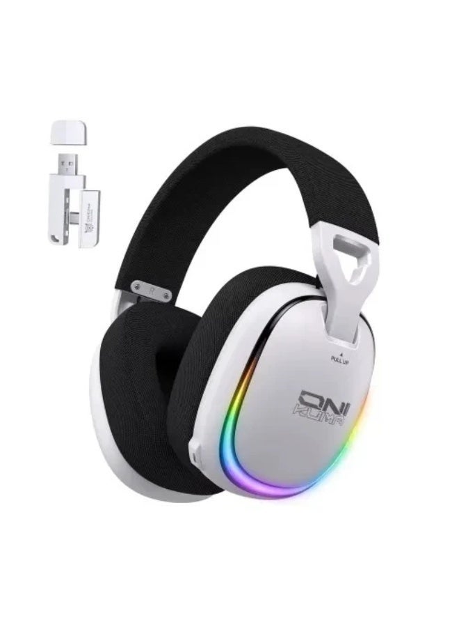 GT805 4-Mode RGB Gaming Headset – 2.4GHz USB, 2.4GHz Type-C, Bluetooth 5.4 & Wired, 50mm Stereo Drivers, Virtual Surroun