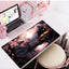 Japan Sakura Blooms Desk Mat Japanese Mouse Pad Large Cute Black Pink Aesthetic Desk Pad Gaming Mousepad Extended Keyboa