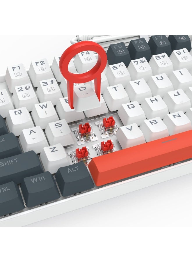كيبورد ريدراجون K683 بسويتش أحمر مضاء بـ RGB