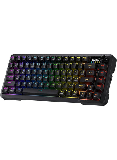 كيبورد جيمنج Redragon K724 BEHEMOTH PRO ميكانيكال بشاشة TFT أسود