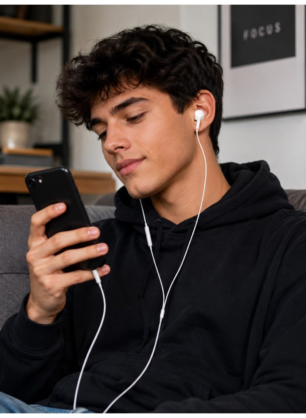 G34 Wired In-Ear Earphones – Clear Stereo Sound Quality, Built-in Microphone for Hands-Free Calls, Comfortable Ergonomic