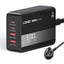A4808Q 70W Desktop Fast Charger with 2 USB-C PD 3.0 & 2 USB-A QC 4.0 Ports, LED Power Display, Multi-Device Charging Sta