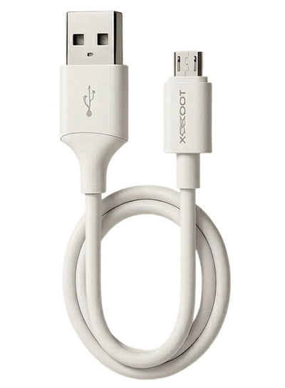 كابل شحن X-SCOOT CL149 Micro USB خامة TPE متينة أبيض
