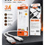 كابل شحن X-SCOOT CL130 Micro USB قوة 25W طول 1m أبيض