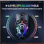 DM02 Tri-Mode RGB Gaming Mouse with 2.4GHz Wireless, Bluetooth & Wired Connectivity, Lightweight Honeycomb Shell Design,