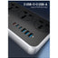 Power Strip Surge Protector with 3 Universal International Socket & Smart 6 USB Charging Ports 3.4A - SC3604