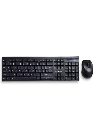 Forev 2.4G Wireless Keyboard+Mouse Set First Choice For Office Business FV-W706 , Wireless technology , Energy saving , Ergonomic Design , Waterproof , Silent Key , Standard 104 key , 2.4G Wireless , Save battery life