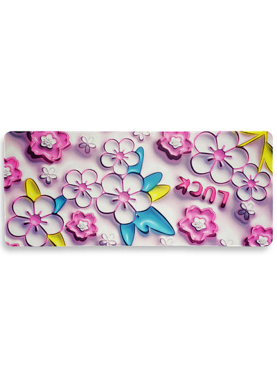 Large Mouse Pad, 3D Flowers Design (70cm x 30cm x 2mm), HD Print Pattern Desk Mat, Extended Mouse Pad and Keyboard Mouse Pads, Waterproof Fabric Surface Mouse Pads for Office, Anti-Slip Rubber Base