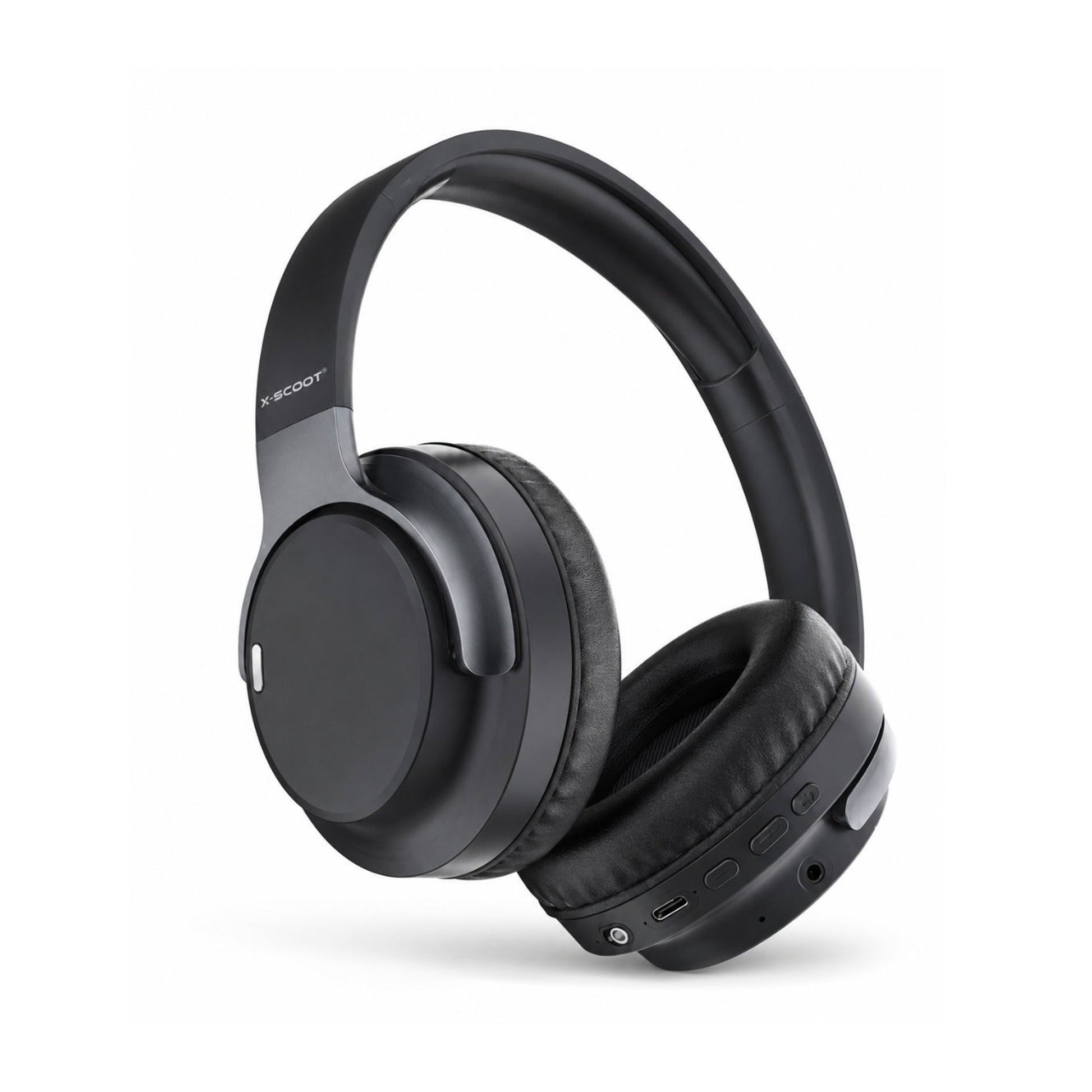 X-SCOOT XS-659 Wireless Bluetooth Headphones HD Sound Deep Bass Noise Reduction Mic 24H Playtime Foldable Black