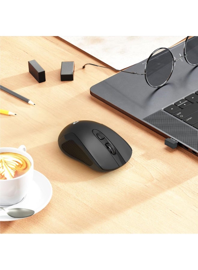 ماوس لاسلكي Redragon BM-4219 Wireless بأزرار صامتة واتصال مزدوج أسود
